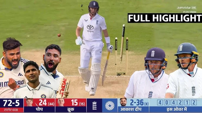 Shubman Gill and Akash Deep celebrate India’s win in IND vs ENG 2nd Test 2025