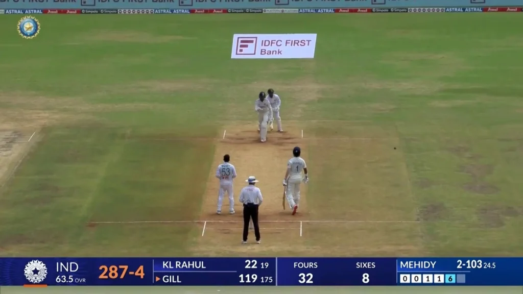 Scorecard graphic from IND vs ENG 2nd Test 2025 at Edgbaston